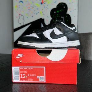 Nike Dunk Low PS TDE Panda Black White Infant Baby Toddler Size 12c CW1589-100
